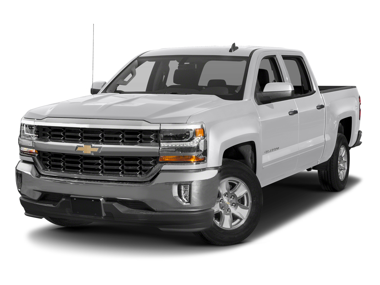 2017 Chevrolet Silverado 1500 LT in Silver Ice Metallic — front three-quarter view