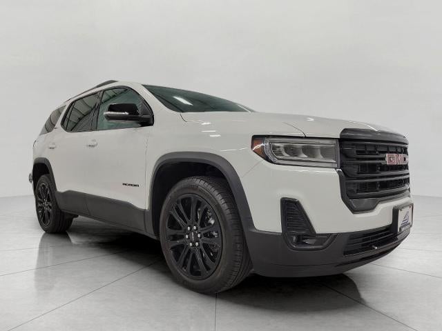 2023 GMC Acadia SLT in Summit White — front three-quarter view