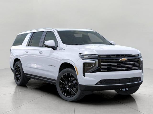 2026 Chevrolet Suburban High Country in Polar White Tricoat — front three-quarter view
